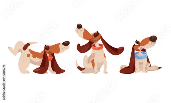 Obraz Playful dogs in colorful bandanas that reflect their unique personalities and cheerful spirits