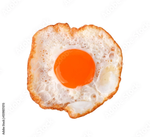 Obraz Fried egg , Fried sunny side up egg on transparent png top view