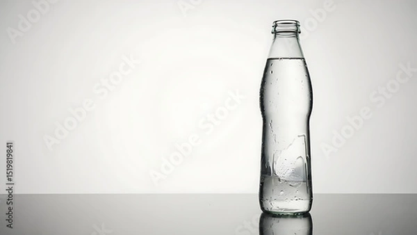 Fototapeta High-resolution product image of cold water bottle with condensation
