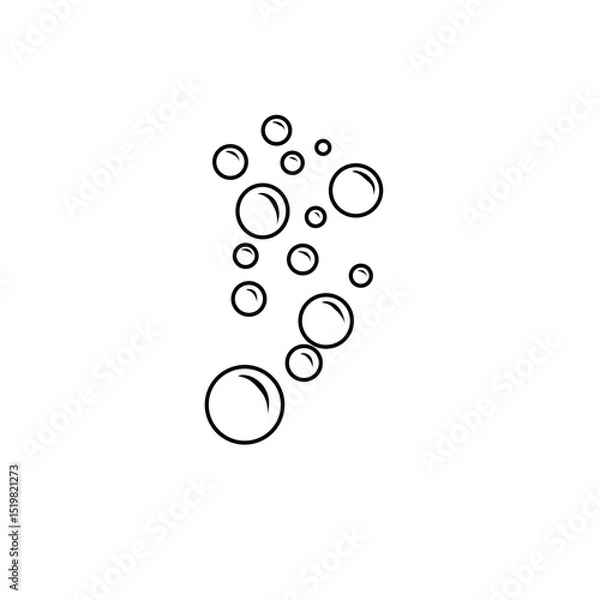 Obraz water bubble doodle