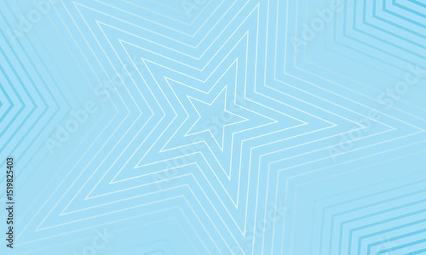 Fototapeta Concentric Star Pattern in Shades of Blue
