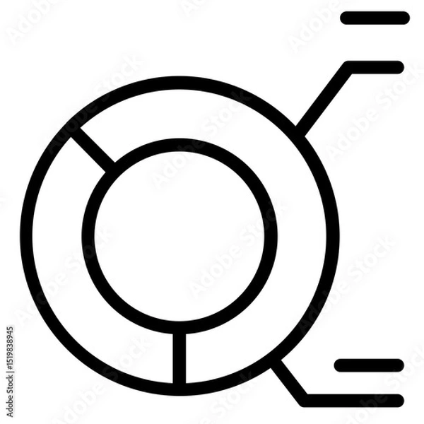 Fototapeta Pie Chart Graph Line
