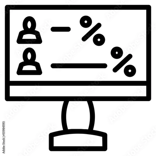 Fototapeta Vote Graph Poll  Line