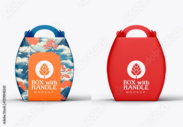 Fototapeta Box with Handle Mockup