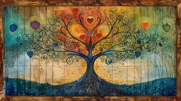 Obraz Spiritual values worksheet with sections for compassion, truth, presence, and interconnectedness.