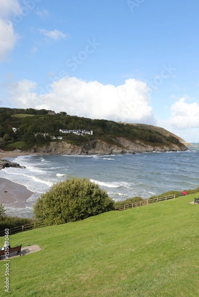 Obraz Wales coastal path in Aberporth