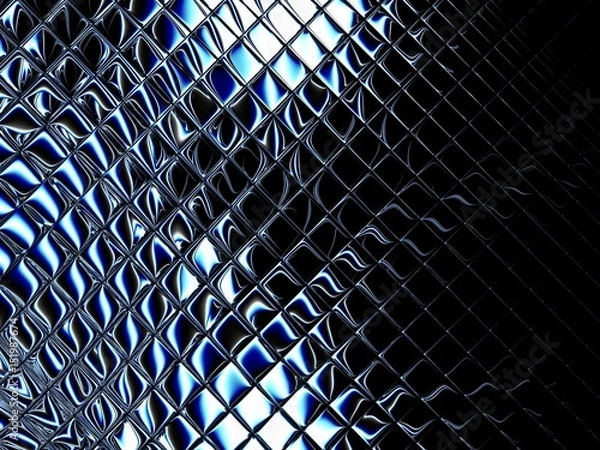 Fototapeta Digital art abstract pattern Abstract futuristic geometric black image.