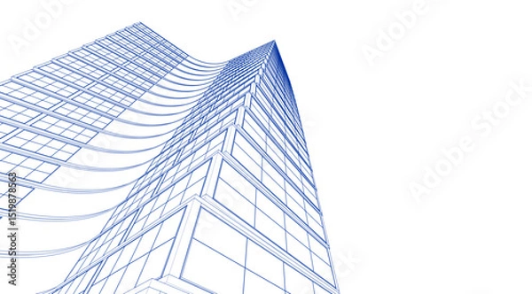 Fototapeta abstract houses modern architecture 3d