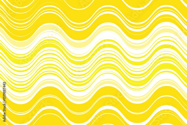 Fototapeta simple abstract dark and light yellow color wavy thin to thick line pattern abstract yellow wavy lines