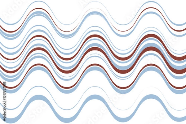 Fototapeta simple abstract dark and light color wavy thin line pattern abstract wave pattern in blue and brown