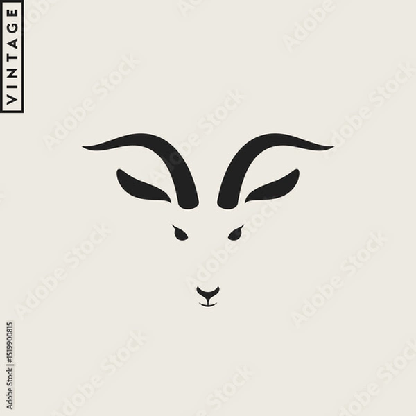 Obraz Goat vector. Vintage style animal