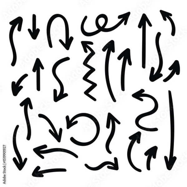 Obraz Hand-Drawn Doodle Arrows Collection