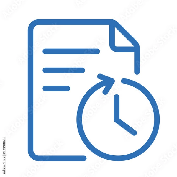 Fototapeta Auto Renewal Icon – Vector Line Symbol for Subscription Continuity and Plans