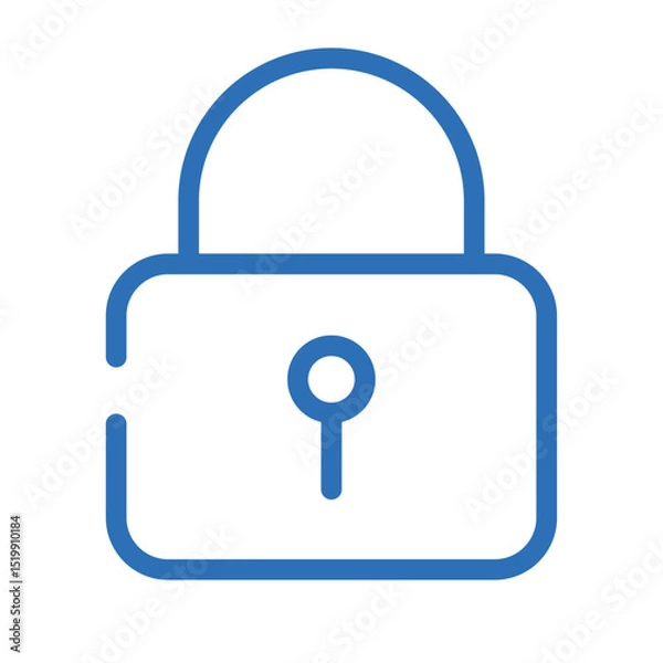 Fototapeta Secure Icon – Vector Line Symbol for Data Protection and Privacy
