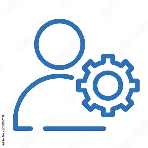 Fototapeta Personalized Icon – Vector Line Symbol for AI Optimization and Custom Services