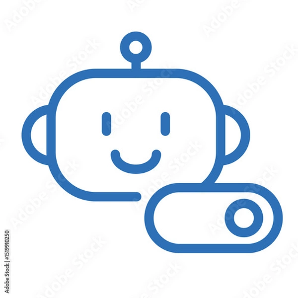 Fototapeta AI Mode ON Icon – Vector Line Symbol for Toggle and Activation State