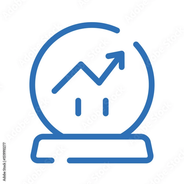 Fototapeta AI Prediction Icon – Vector Line Symbol for Forecasting and Analytics