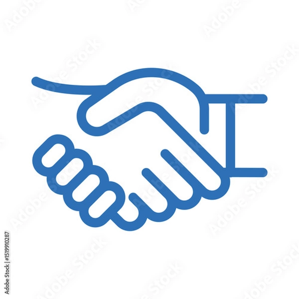 Fototapeta Co-Working Icon – Vector Line Symbol for Human-AI Collaboration and Partnership