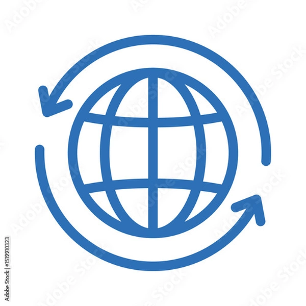 Fototapeta Translation Icon – Vector Line Symbol for Multilingual AI Communication