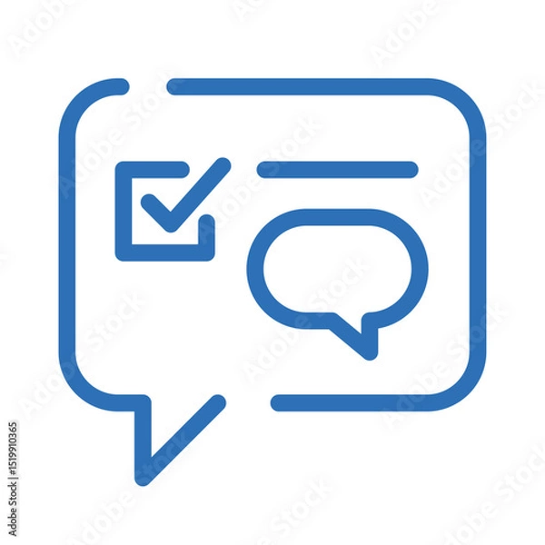Fototapeta Agenda Extraction Icon – Vector Line Symbol for Topic Detection from Meetings