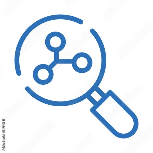 Fototapeta Root Cause Analysis Icon – Vector Line Symbol for AI Troubleshooting