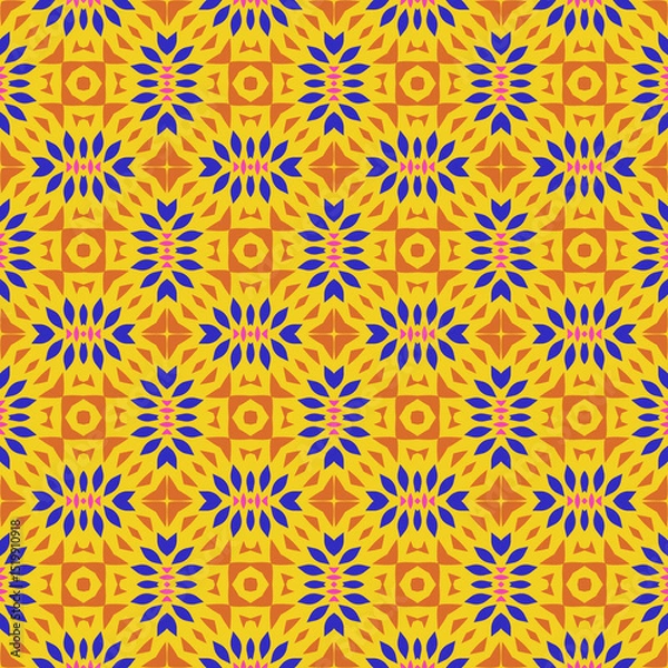 Obraz Geometric symmetry and natural motifs merge in a harmonious pattern embodying the world's beauty.