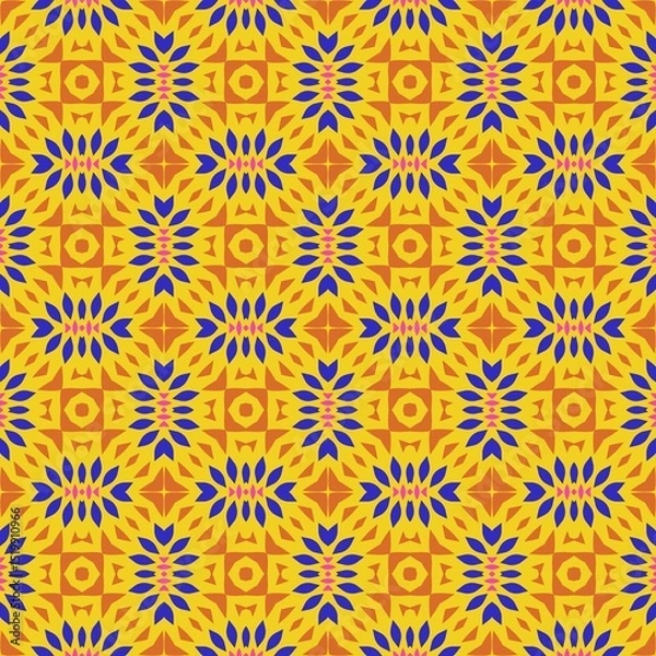 Obraz Geometric symmetry and natural motifs merge in a harmonious pattern embodying the world's beauty.