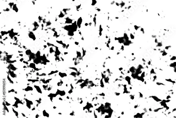 Fototapeta black ink splat Isolated black ink splatter texture on transparent background, abstract grunge paint drops for artistic effects, digital brush splashes for overlays, backgrounds, or modern creative 