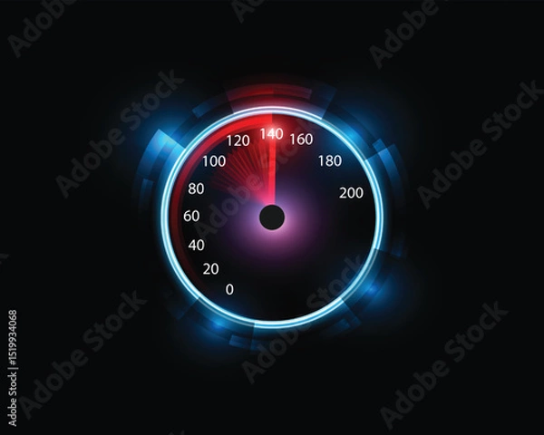 Fototapeta Speedometer, Speed ​​Background, Racing, Abstract