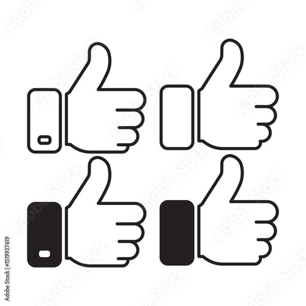 Obraz like icons set