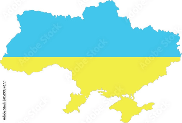 Obraz Ukrainian map isolated on white background. Vector illustration