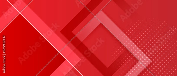 Fototapeta red modern stylish abstract geometric elegant banner pattern background