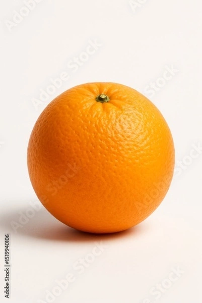 Fototapeta Single orange isolated on white background