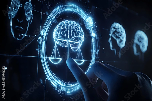 Fototapeta X-ray image of calculating human brain