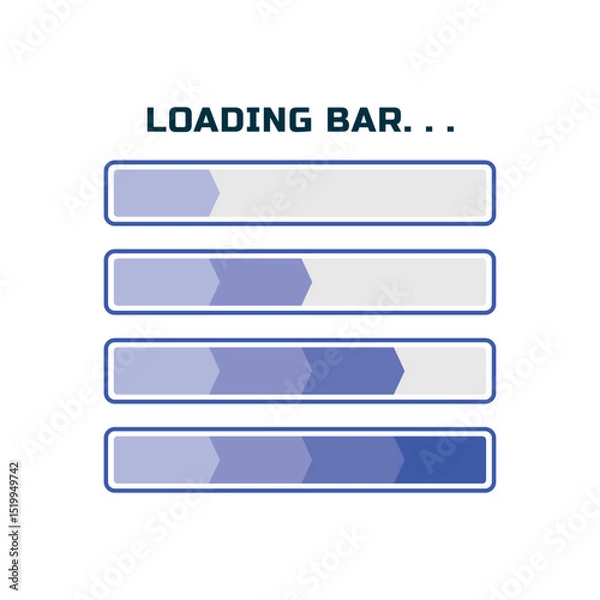 Obraz Loading icon. Loading bar. Download progress icons. Load bar icons.