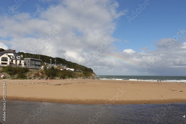 Fototapeta Wales coastline in the summertime