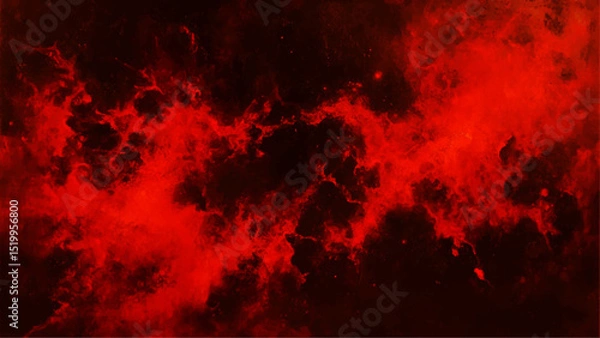 Fototapeta Abstract red and black grunge texture background. Black, red horror background for design. Abstract Watercolor red and black grunge background painting.