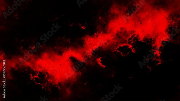 Fototapeta Abstract red and black grunge texture background. Black, red horror background for design. Abstract Watercolor red and black grunge background painting.
