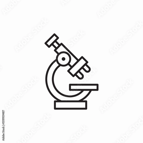 Fototapeta microscope research icon sign vector
