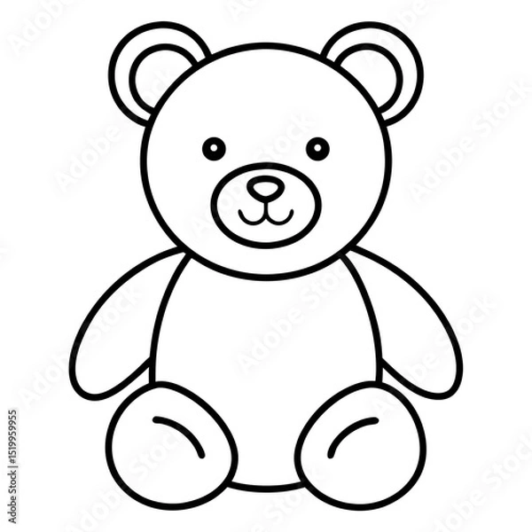 Fototapeta teddy bear vector illustration