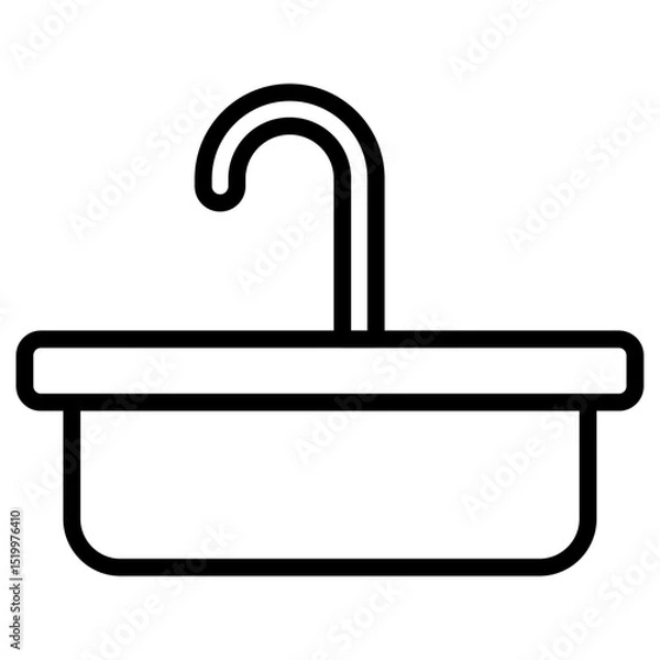 Obraz sink icon Simple thin line stroke