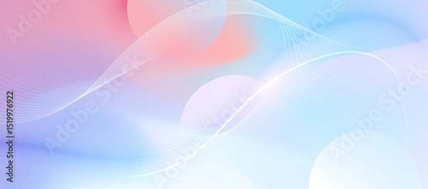Obraz Abstract multicolor gradient background with soft shapes. Vector.