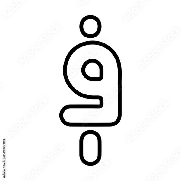 Obraz afghani currency icon Simple thin line stroke
