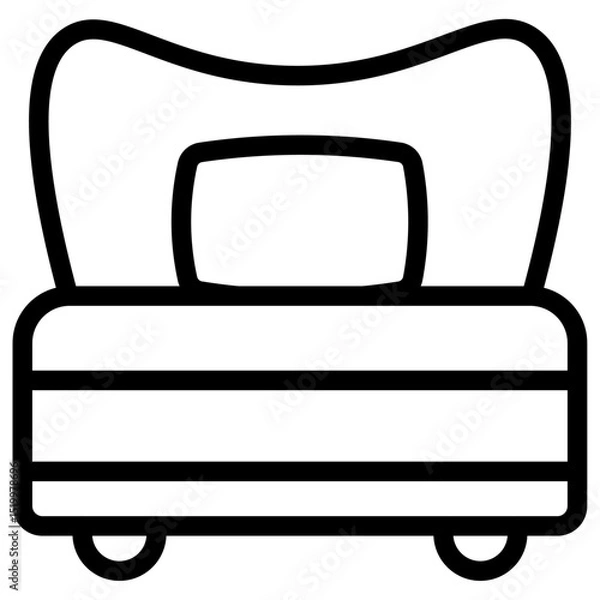 Obraz bed icon Simple thin line stroke