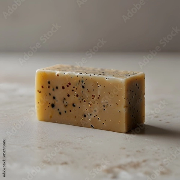 Obraz Artisanal Soap Bar with Botanical Speckles for Natural Skincare
