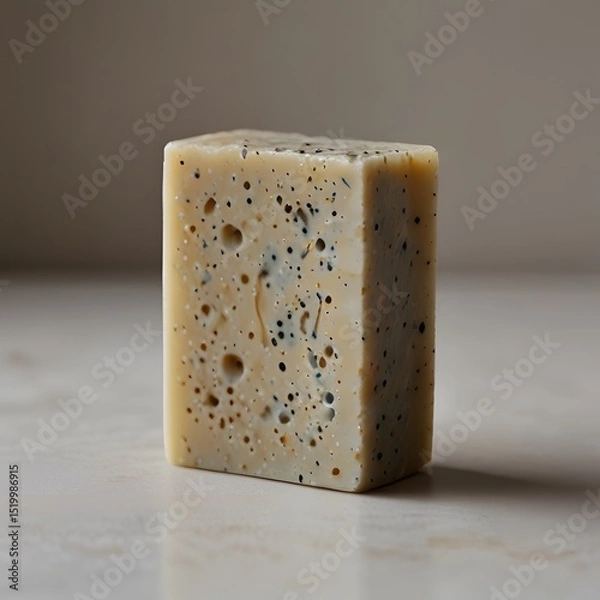 Obraz Unique Handmade Soap Bar with Botanical Speckles for Skincare
