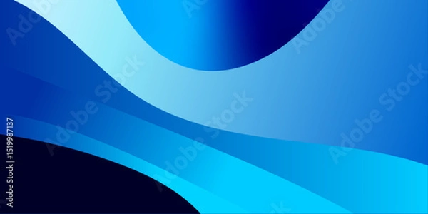 Fototapeta Abstract background of flowing teal and blue gradient waves curves dynamically.