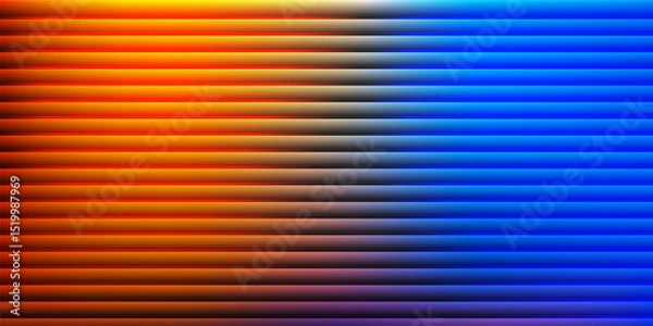 Fototapeta Texture featuring vibrant gradient shades with bright, smooth, fluted vertical lines. Bold and dynamic futuristic neon design seamlessly blending smooth tones and radiant colors, visual art project.