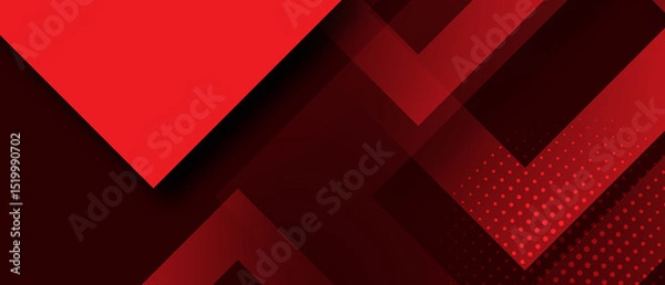 Fototapeta Abstract geometric red modern decorative design banner pattern background