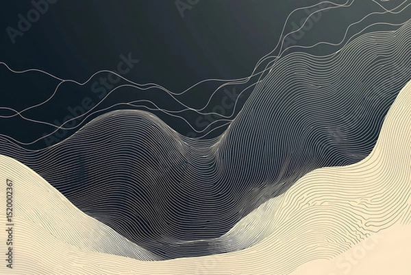 Fototapeta Abstract Line Waves